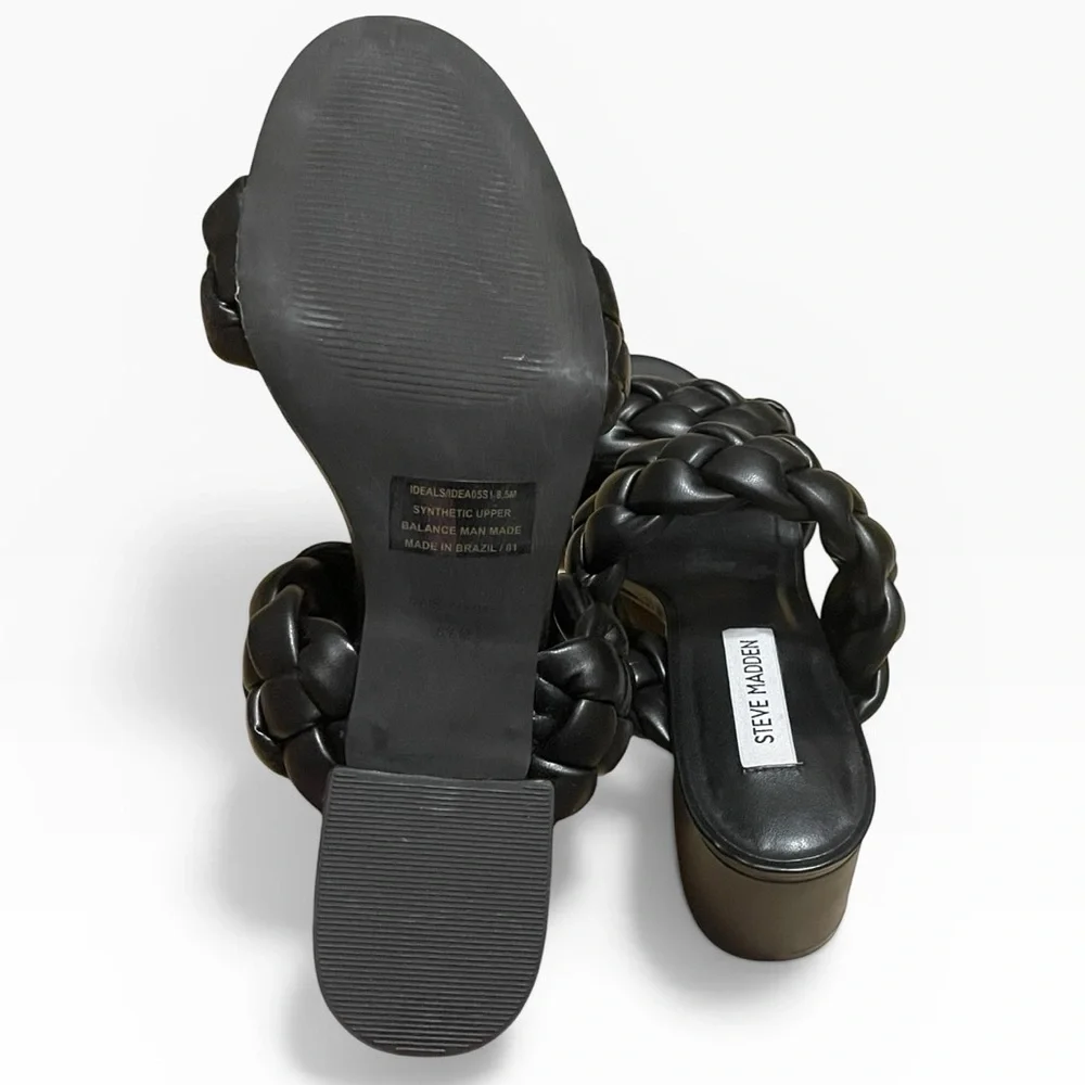 Steve Madden Ideals Sandals, Black,‎ Size 8.5, NWOT